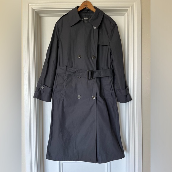 DSCP Garrison Collection All Weather Lined Black Trench Coat Women’s Size 12S - Picture 1 of 4
